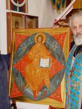 19 февраля 2011 года. Новая икона для иконостаса в приделе Словущего Воскресения. Иконописец – Елена Салюк.